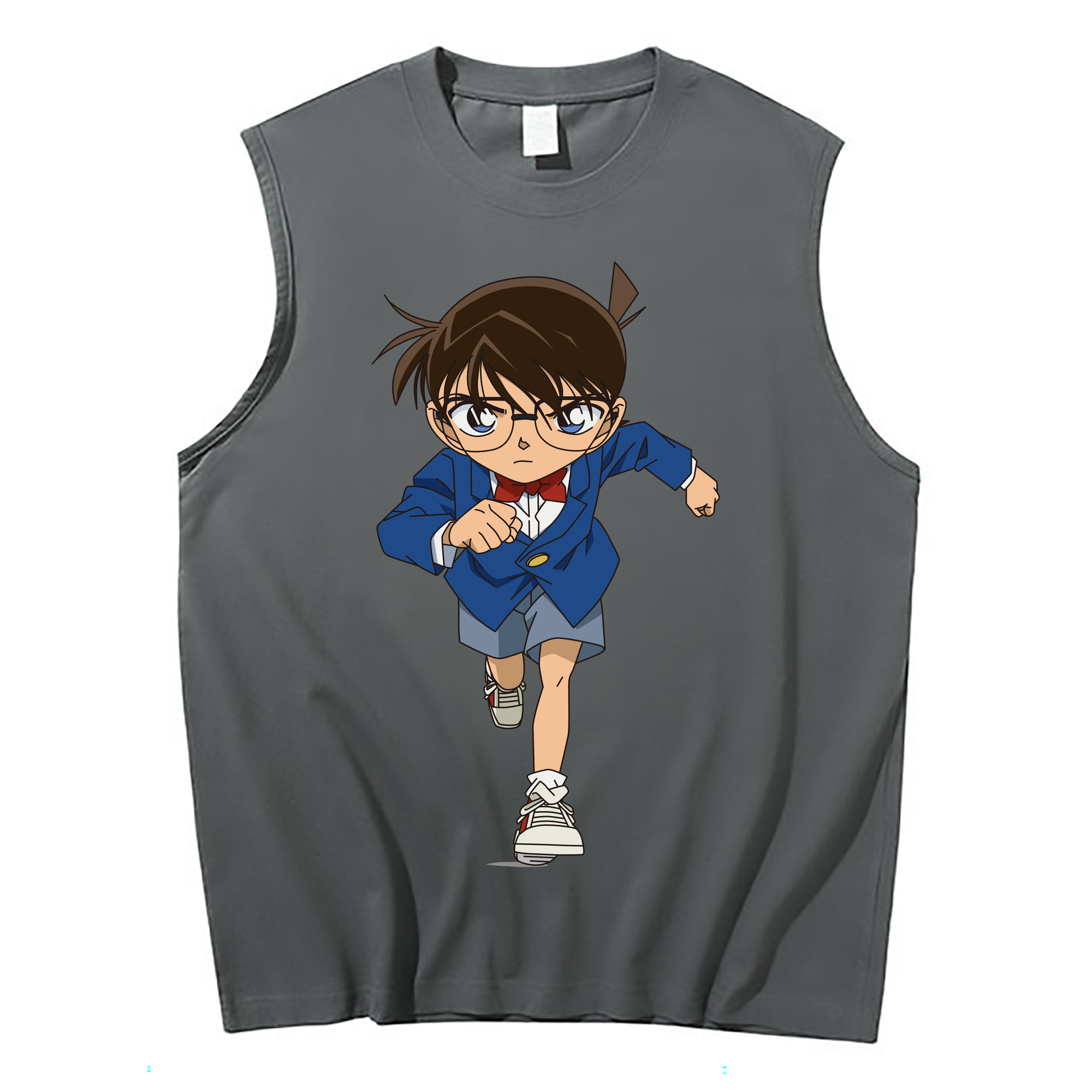 （画像用） 名探偵コナン 江戸川 コナン Detective Conan Conan Edogawa コットン100％タンクトップ（フロントプリント）